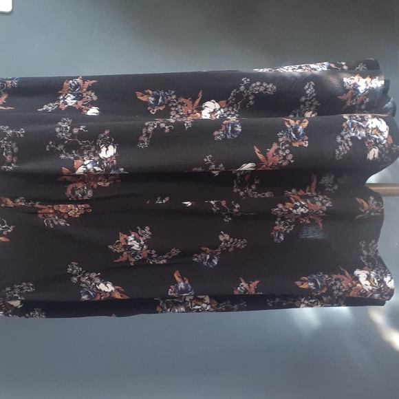 Free people black floral pullover tunic top sz small - Picture 2 of 10